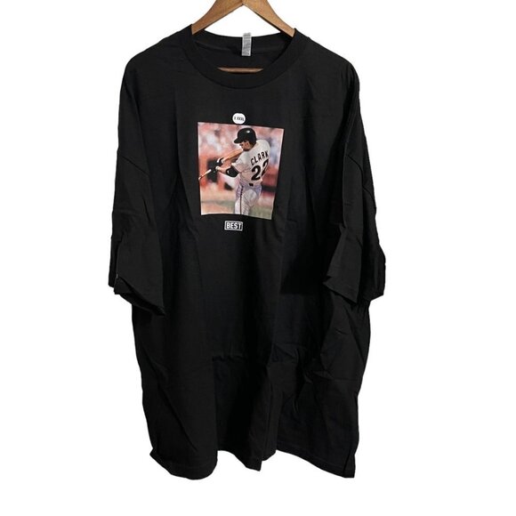 Breezy Excursion Mens NWOT Black Clark 22 MLB Baseball Graphic T-Shirt Size 4XL - Picture 1 of 5